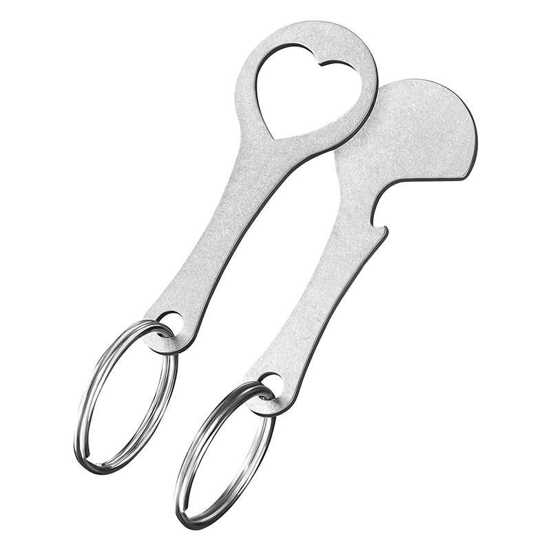 2 Stuks RVS Winkelwagenmunt Sleutelhangers