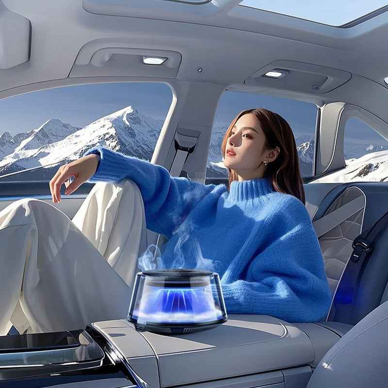 ☁️2025 Cloud Mist Auto Diffuser - Automatisch Aan/Uit met 30 dagen USB-C batterij & 1 navulling = 1 jaar frisheid