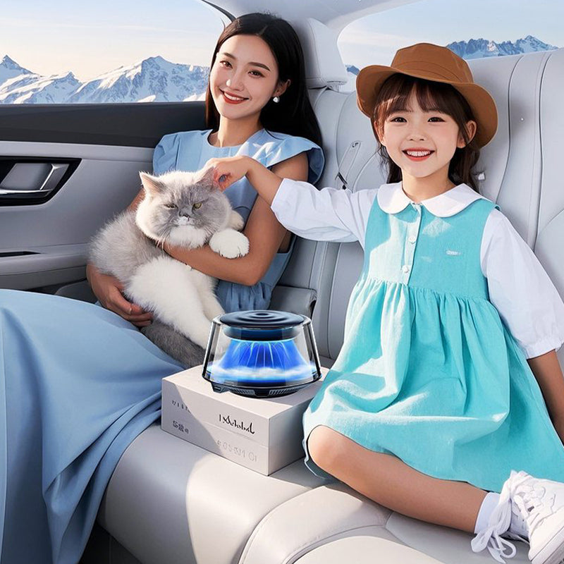 ☁️2025 Cloud Mist Auto Diffuser - Automatisch Aan/Uit met 30 dagen USB-C batterij & 1 navulling = 1 jaar frisheid