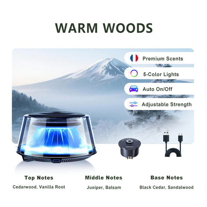 ☁️2025 Cloud Mist Auto Diffuser - Automatisch Aan/Uit met 30 dagen USB-C batterij & 1 navulling = 1 jaar frisheid