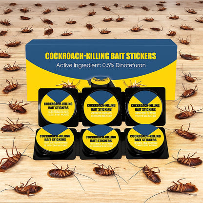 Krachtige stickers met lokaas om kakkerlakken te dode