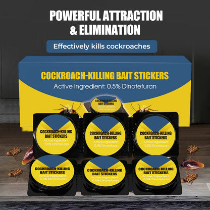 Krachtige stickers met lokaas om kakkerlakken te dode