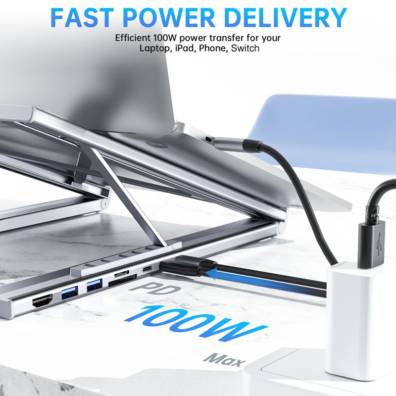🔥Uitverkoop 57% korting🔥USB-C Dockingstation Laptopstandaard met 4K HDMI💻