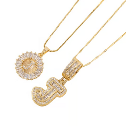 Gouden alfabet hanger ketting