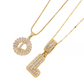 Gouden alfabet hanger ketting