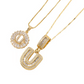 Gouden alfabet hanger ketting