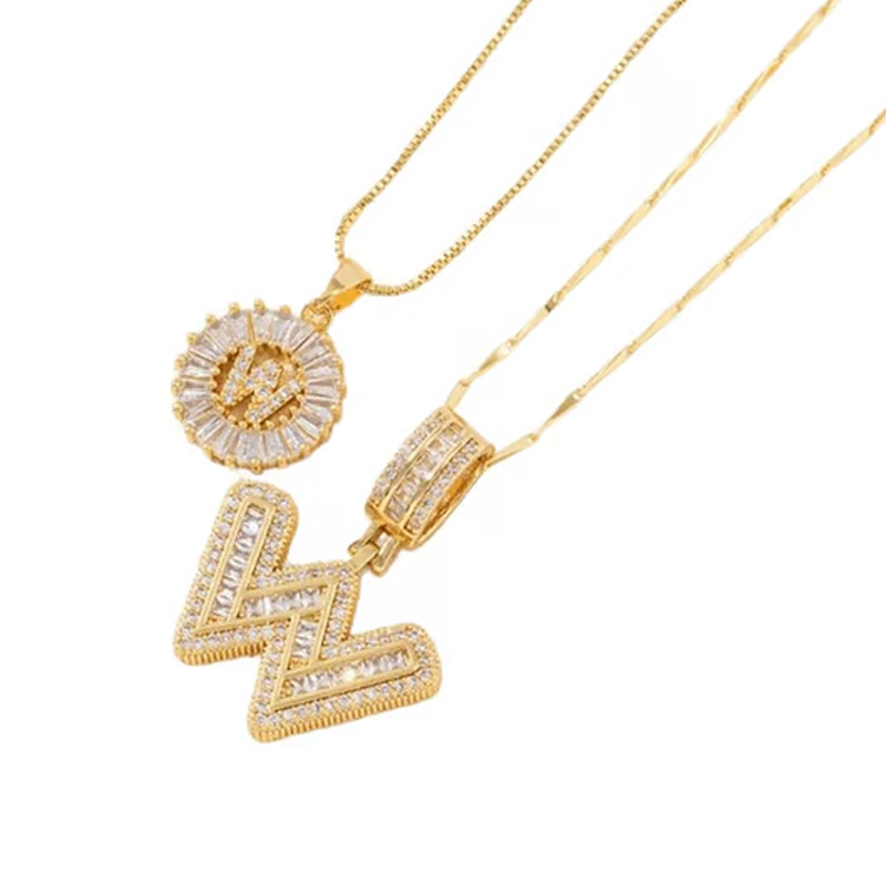 Gouden alfabet hanger ketting