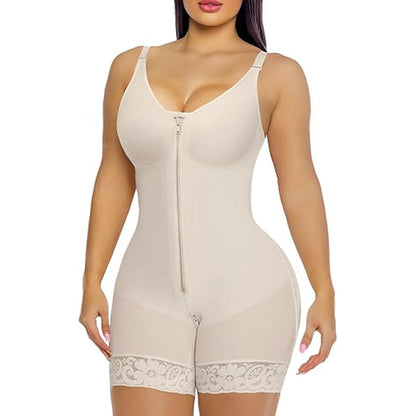 Buikcontrolerende Billenlifter Shaper Met Rits Kruis Fajas Colombianas