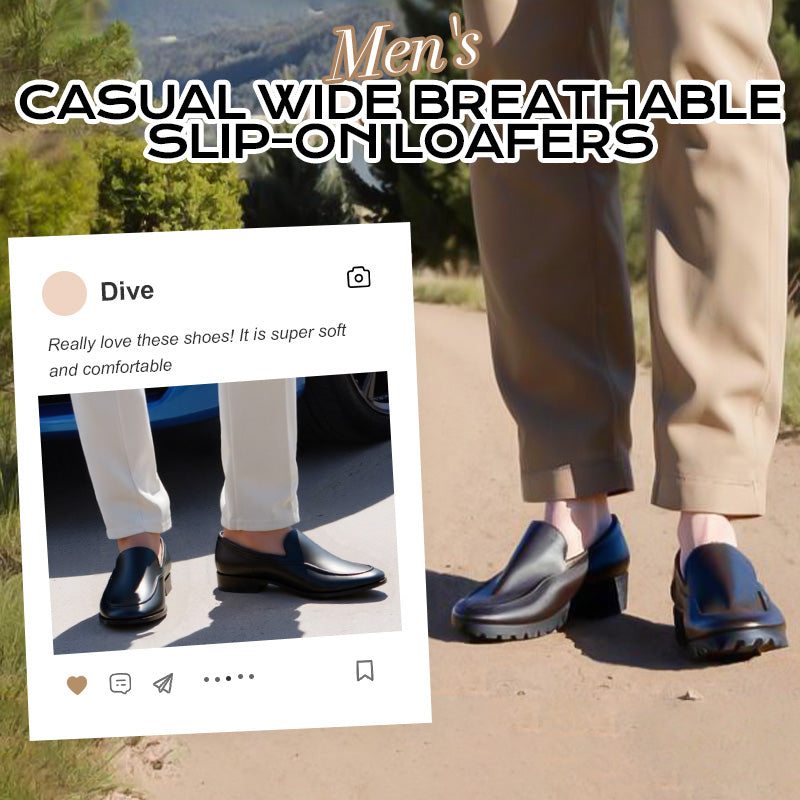 Heren Casual Brede Ademende Instap Loafers