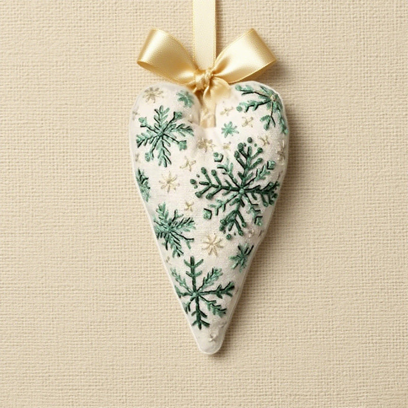 💖Hartvormig handgeborduurd kerstpakket