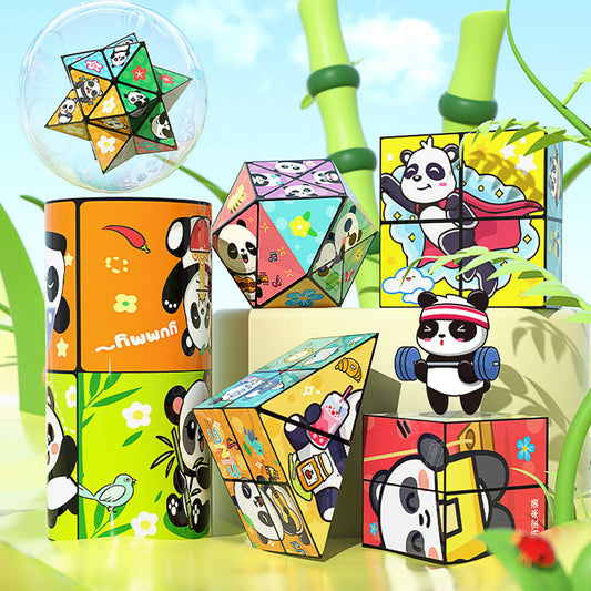Creatieve Vouwende Panda Magische Kubus Speelgoed voor Kinderen
