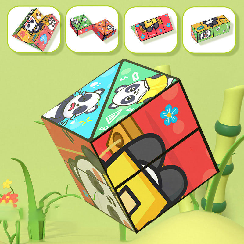 Creatieve Vouwende Panda Magische Kubus Speelgoed voor Kinderen
