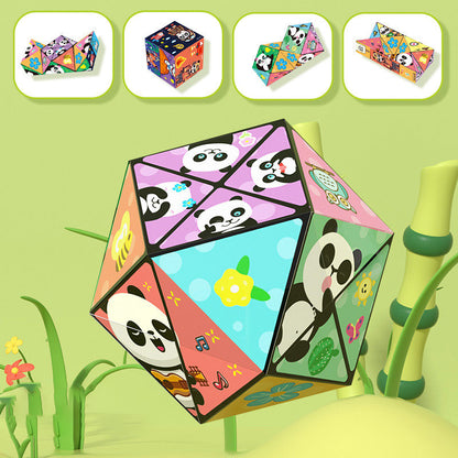 Creatieve Vouwende Panda Magische Kubus Speelgoed voor Kinderen