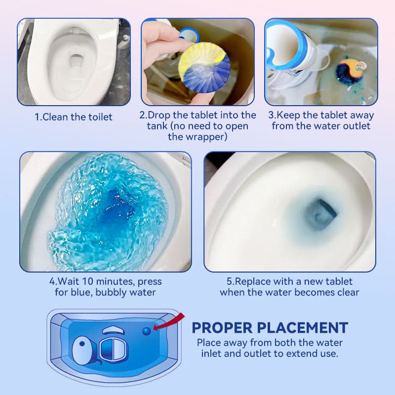 🚽Tabletten voor het reinigen van de toilettank met een lange werkingsduur