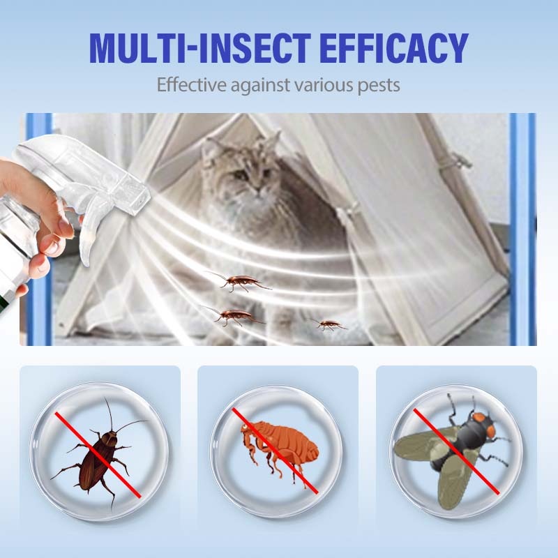 Langdurige insectenspray voor binnen en buiten tegen kakkerlakken