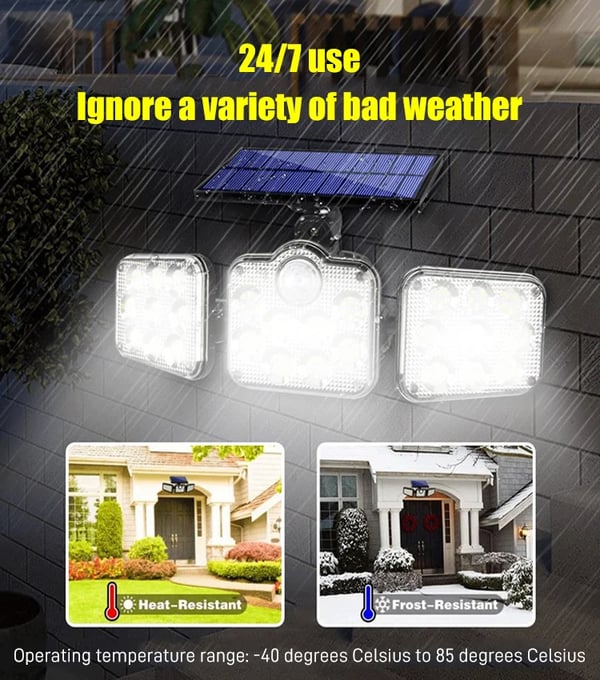 Three Heads Solar Wall Light✨