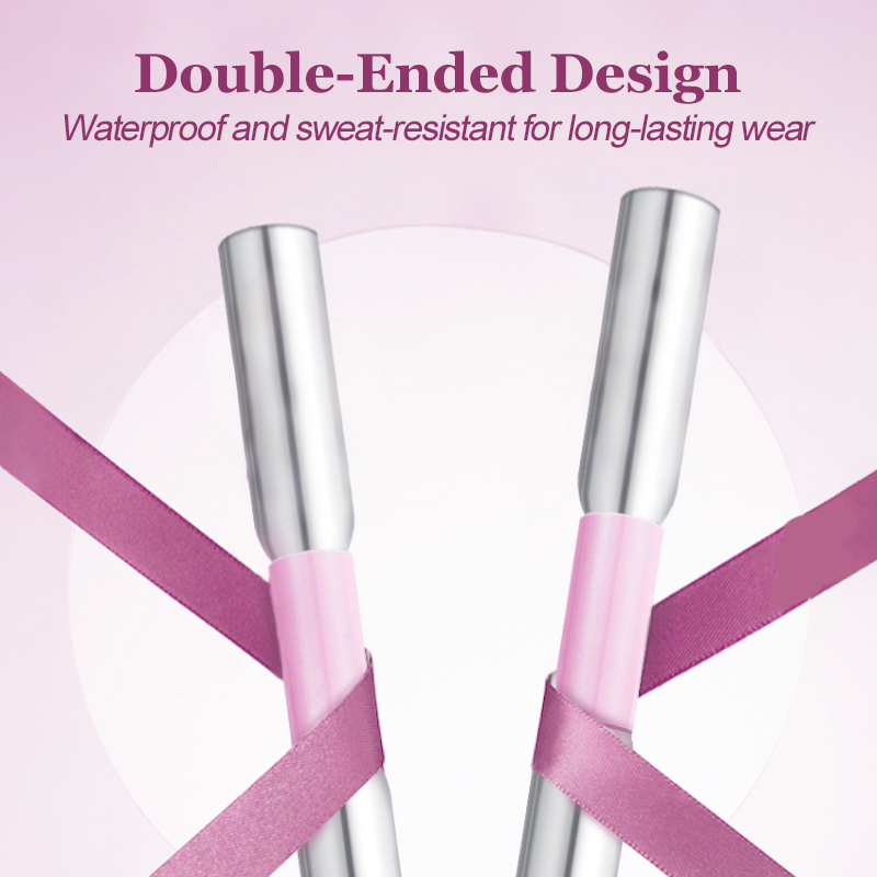 Waterbestendige mascara met twee borsteltjes voor volume en lengte