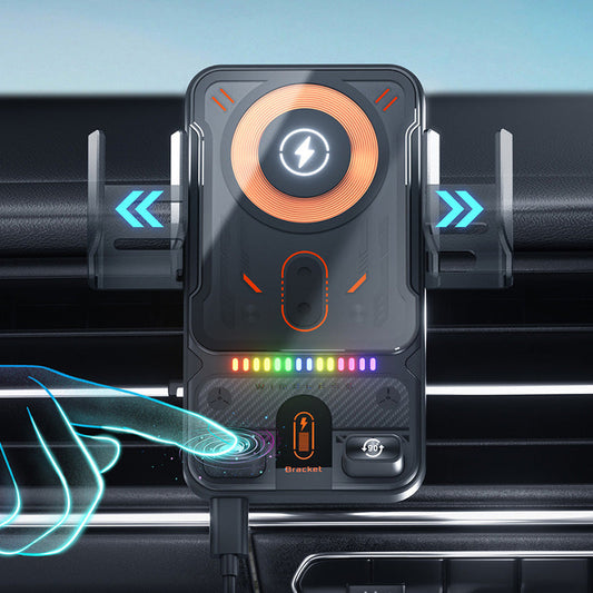 ✨ Beperkte voorraad beschikbaar, mis het niet!🙌Slimme 2-in-1 telefoonhouder voor in de auto met draaifunctie en draadloze oplader