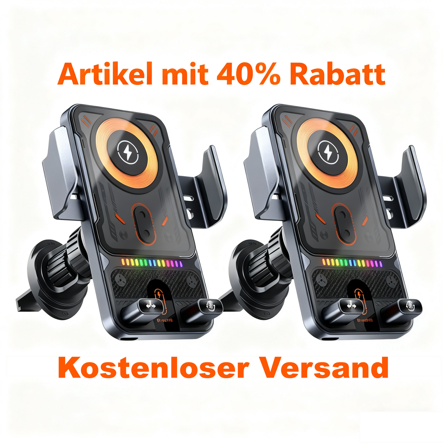 ✨ Beperkte voorraad beschikbaar, mis het niet!🙌Slimme 2-in-1 telefoonhouder voor in de auto met draaifunctie en draadloze oplader