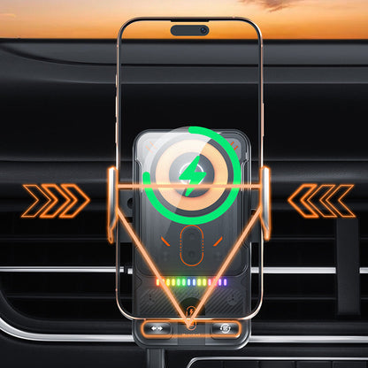 ✨ Beperkte voorraad beschikbaar, mis het niet!🙌Slimme 2-in-1 telefoonhouder voor in de auto met draaifunctie en draadloze oplader