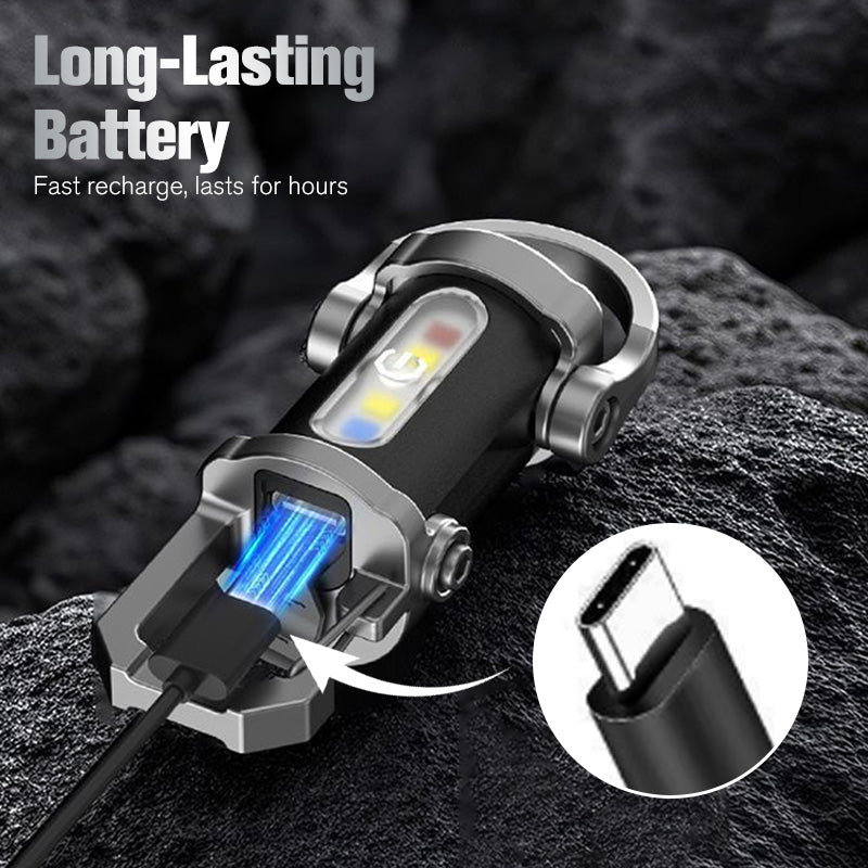 🔦 Oplaadbare sleutelhanger-zaklamp – 300 lumen, USB-C-oplaadfunctie & compact, onverwoestbaar ontwerp voor EDC ⚡