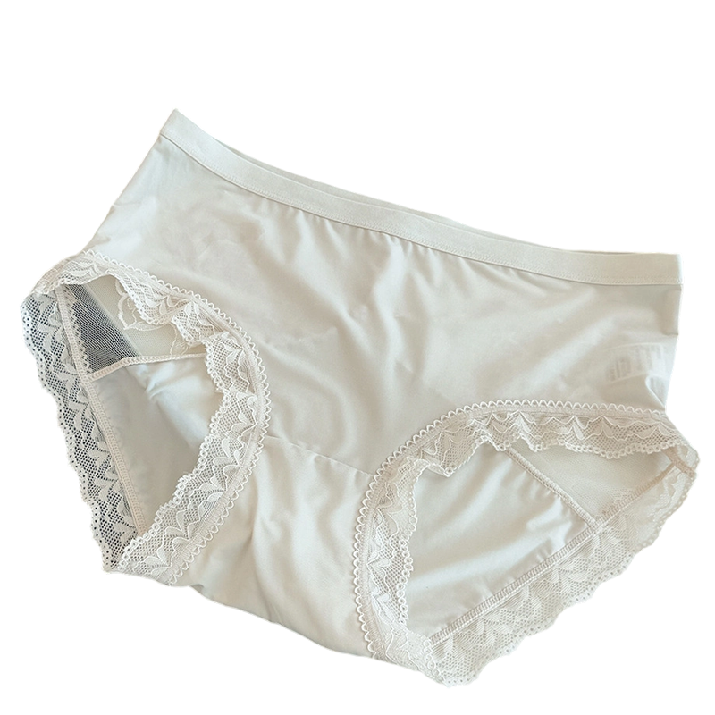 🌸 Exclusieve Deal: 1 Kopen = 2 Gratis 🌸 Elegante Dames Slip – Zachte Mid-Waist met Fijn Kant ✨