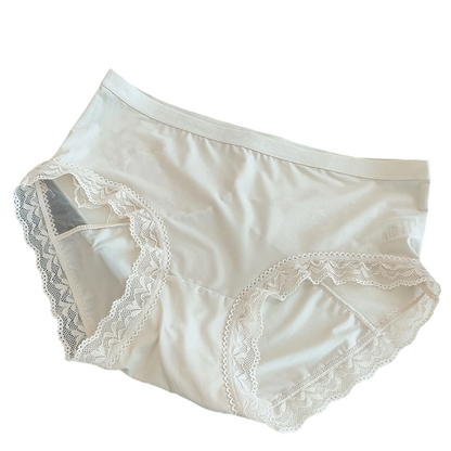 🌸 Exclusieve Deal: 1 Kopen = 2 Gratis 🌸 Elegante Dames Slip – Zachte Mid-Waist met Fijn Kant ✨