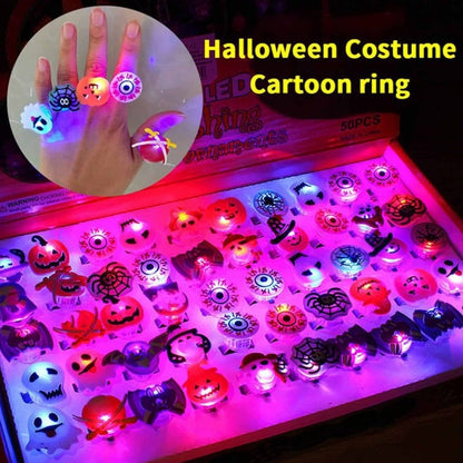 🎁LED-licht Halloween gloeiende ring😍 - Set van 50 stuks