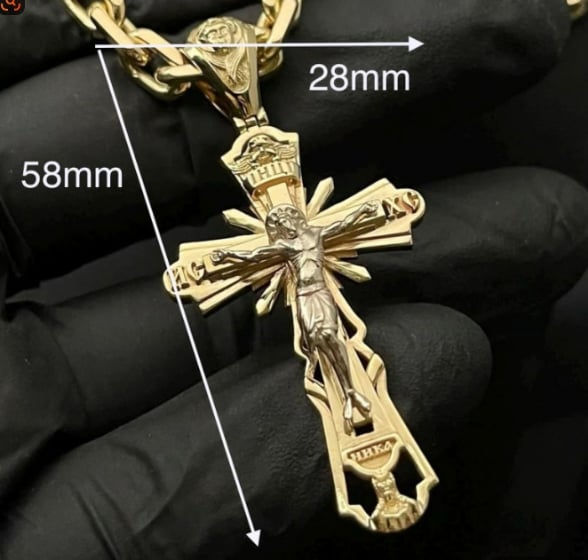 Heilige Jezus kruisbeeld hanger ketting