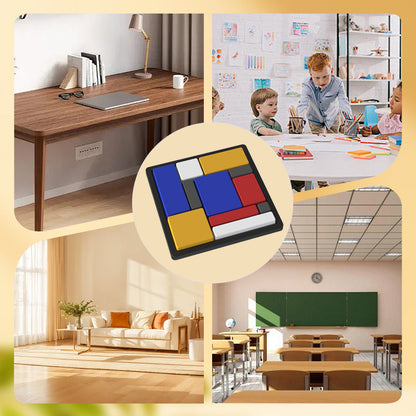 Creatief puzzelspel met geometrische blokken