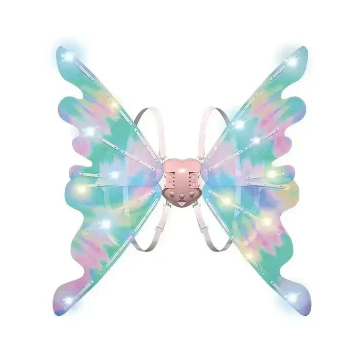 🦋✨ Kinder Elektrische Vlinder Feeënvleugels – Flapperend LED Licht, Gradiënt Ontwerp & Comfortabel Voor Verkleedfeestjes! 👧