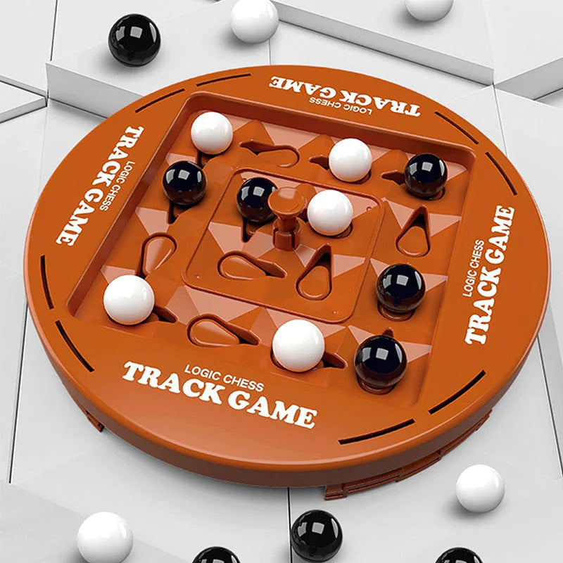 ♟️🌀 Logic Chess Track Game Set, geschikt voor 2-4 spelers, perfect voor gezellige spelletjesavonden met het gezin ✨💫