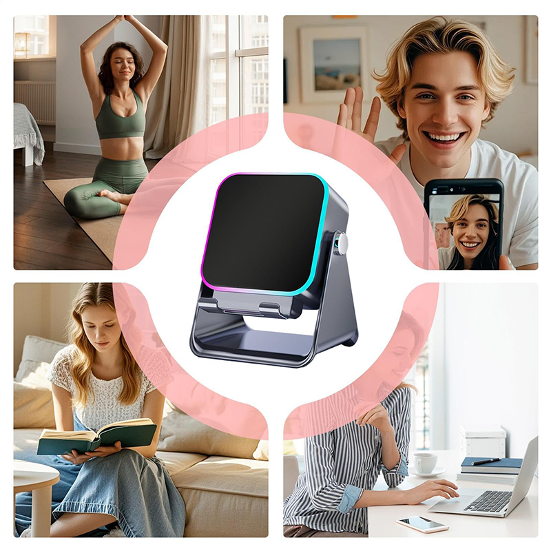 🔊📱 5-in-1 Draadloze Inductie Bluetooth-Luidspreker met Verstelbare Telefoonstandaard – Dubbele Connectiviteit, Dynamische Belichting & Lange Accu Duur（Perfect voor Multimedia Entertainment!）