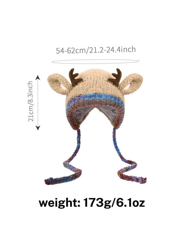 🎁🎄Christmas Sale 50% OFF! 🦌Original design Festive Christmas Antler Hat🧶