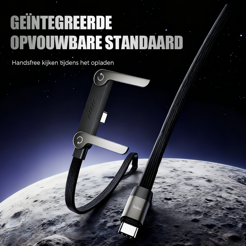Type-C 240W Snellaadkabel met Opvouwbare Standaard
