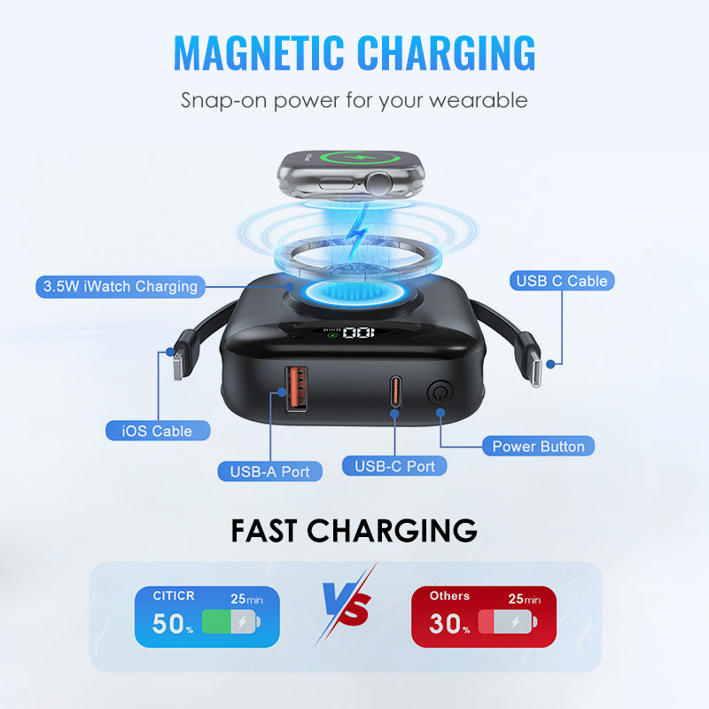 Draagbare Magnetische Snellader Powerbank