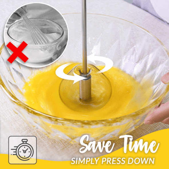 📢📢 1+1 gratis⏰👩‍🍳AA roestvrijstalen handklopper met duwknop