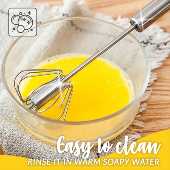 📢📢 1+1 gratis⏰👩‍🍳AA roestvrijstalen handklopper met duwknop