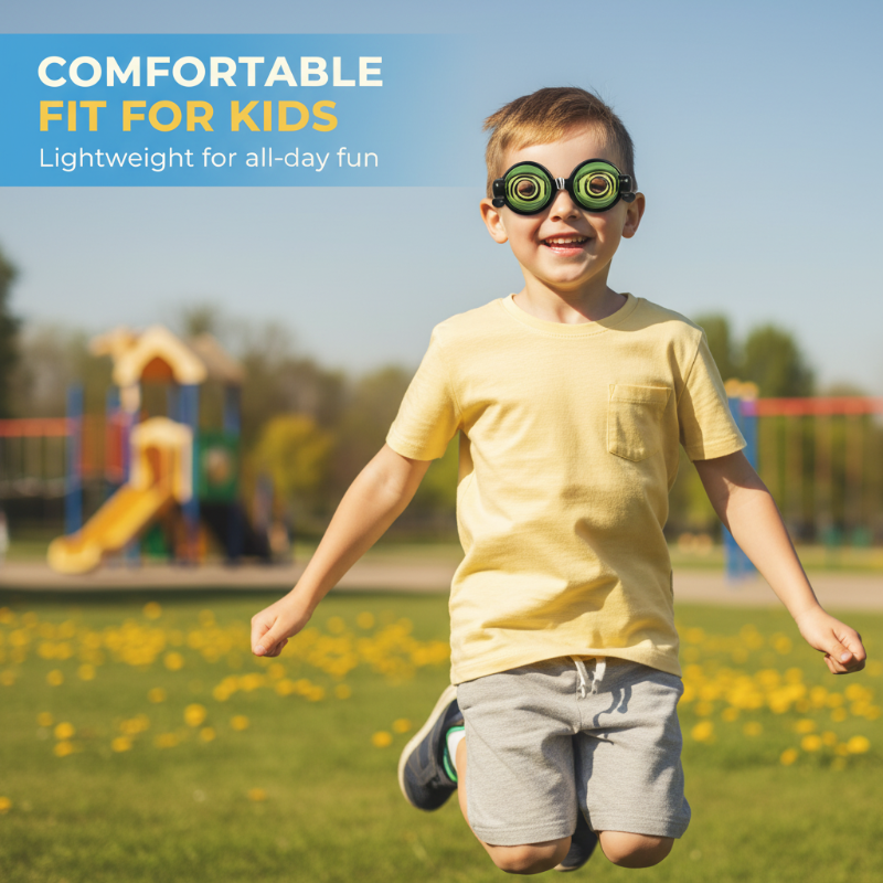 Knipperende gekke kinderbril met trekkoord