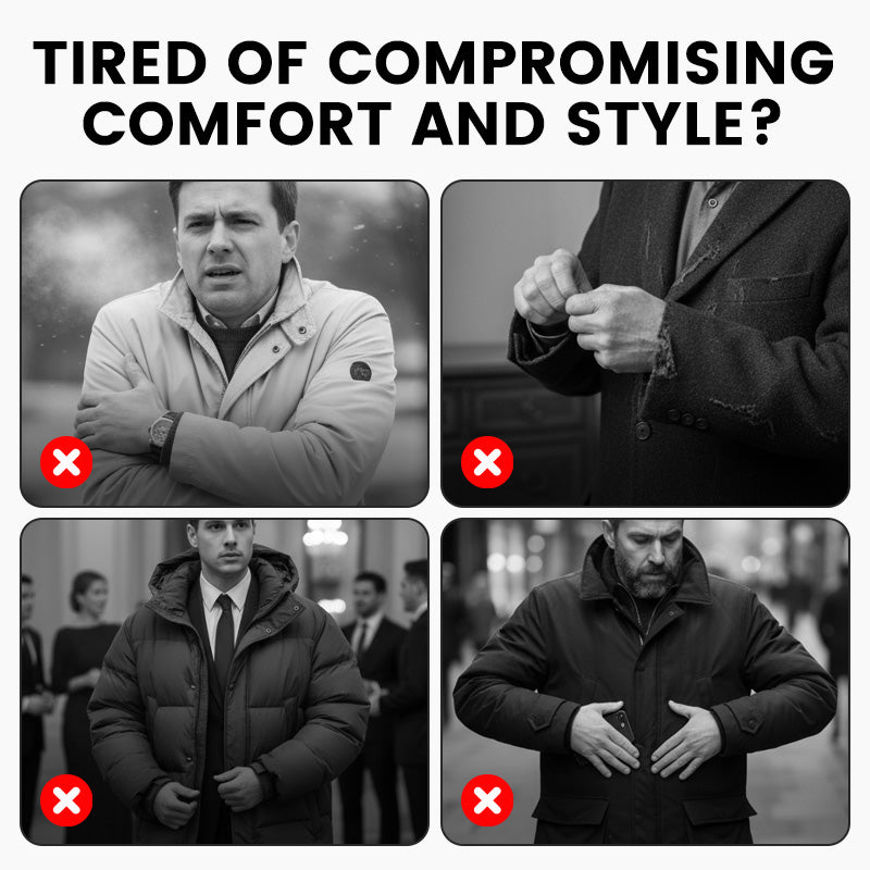 Heren gevoerde zakelijke casual winter jas