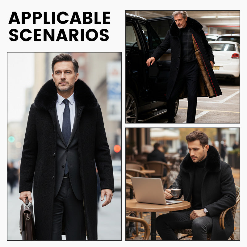 Heren gevoerde zakelijke casual winter jas