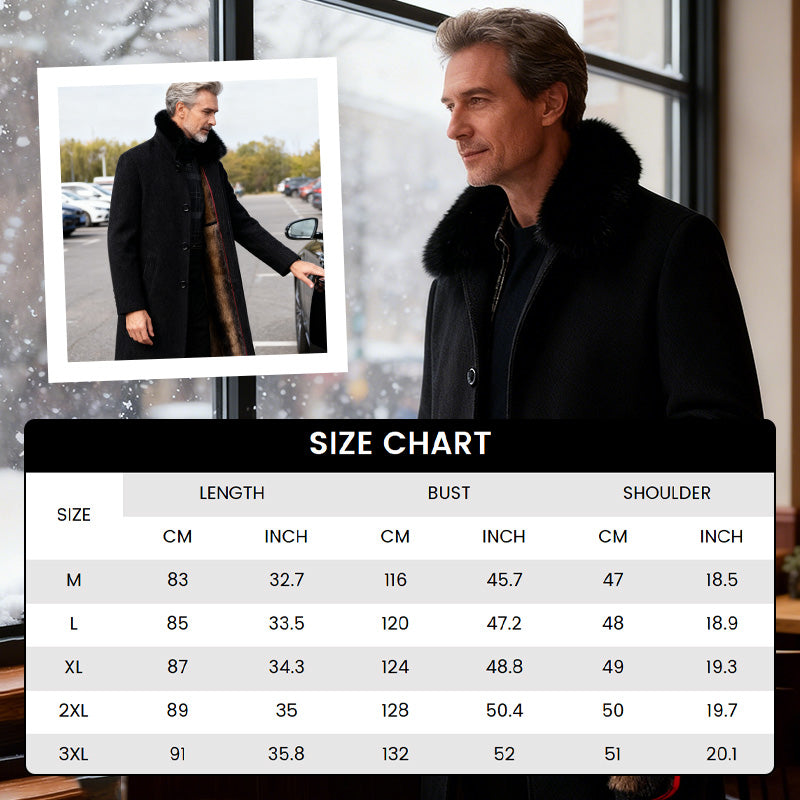 Heren gevoerde zakelijke casual winter jas