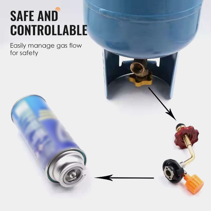 🎄Kerstdeal ALTIJD 55% KORTING!💰 Besparend Gasfles Adapter: Voor Outdoor & Thuis – Duurzame Metaalconstructie + Veilig Vulproces！