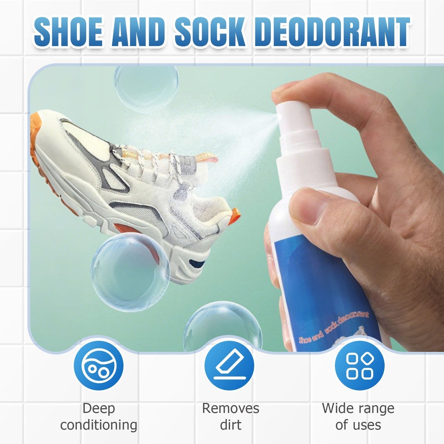🦶Antibacteriële sneldrogende spray voor schoenen en sokken💨✨