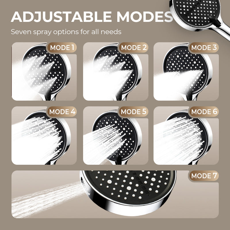 Regendouche met hoge druk en verstelbare straal