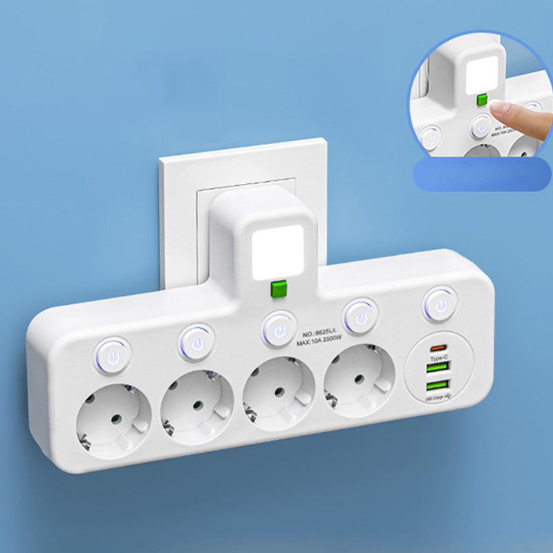 Slimme stekkerdoos met USB-poorten
