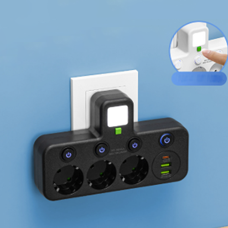 Slimme stekkerdoos met USB-poorten