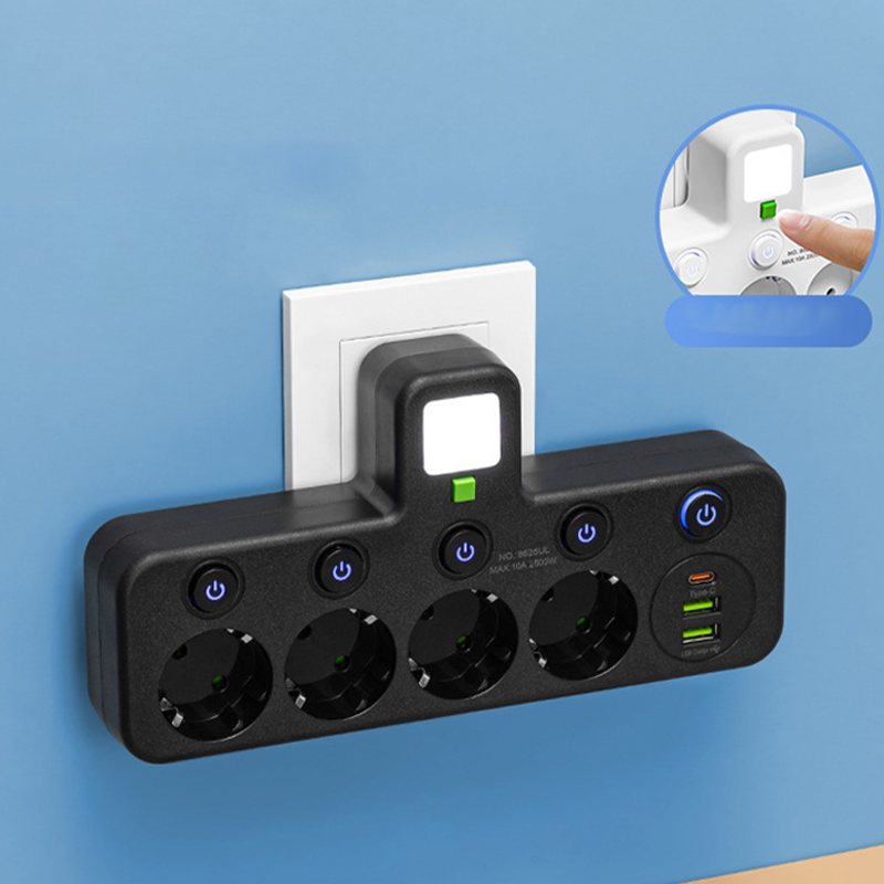 Slimme stekkerdoos met USB-poorten
