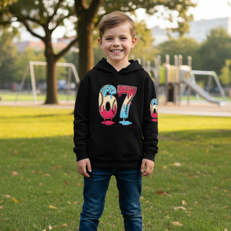 Grappig 67 Meme-hoodiesweatshirt voor kinderen