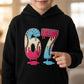 Grappig 67 Meme-hoodiesweatshirt voor kinderen